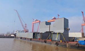 中集太平洋海工漂浮式海上風電項目首批產品順利發運