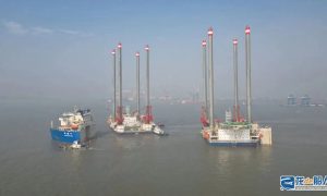 招商工業海門基地承建華科五洲自升式平臺順利離廠