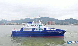 中交海峰風電兩型首制風電運維船完成試航